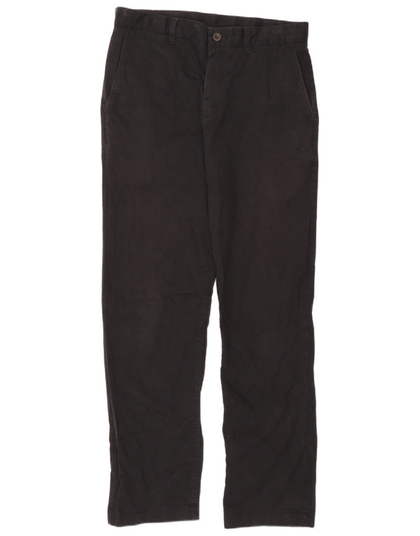 John Lewis Mens Straight Chino Trousers W32 L29 Black Cotton