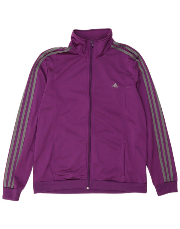 Adidas Veste de survêtement pour femme UK 16/18 Large Violet Polyester