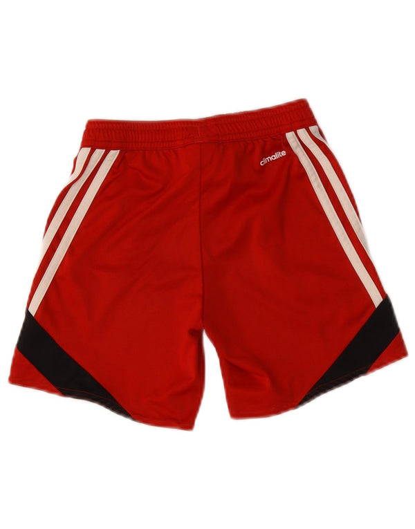 Adidas Boys Climalite Sportshorts 7-8 år Lille rød farveblok