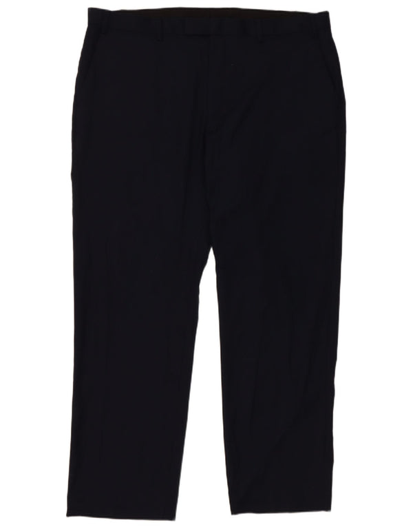 Męskie spodnie casual Marks & Spencer o regularnym kroju W40 L31 granatowe