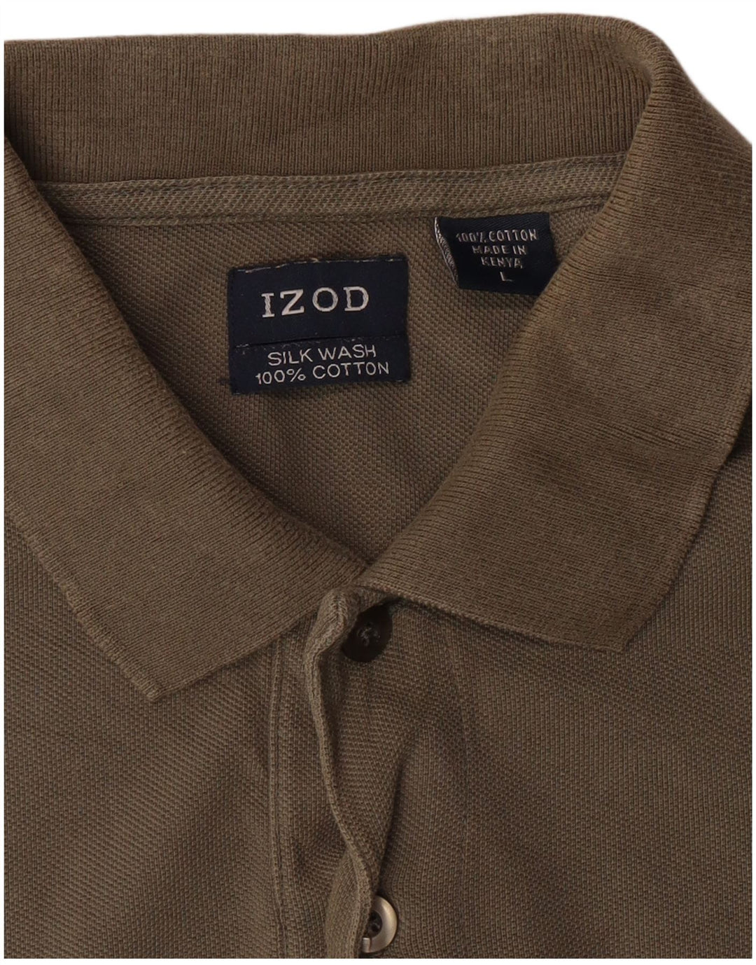 Izod Herren-Poloshirt, groß, Khaki, Baumwolle
