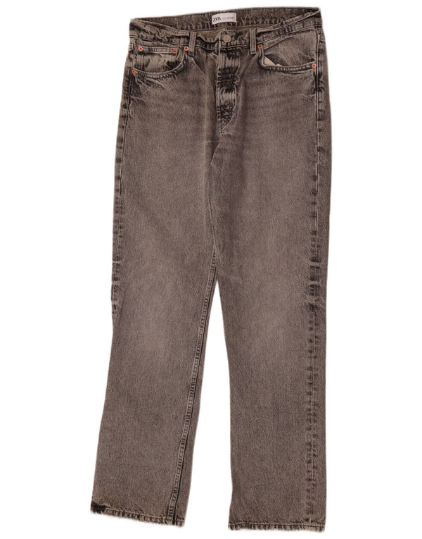 Женские прямые джинсы Zara EU 40 Medium W30 L34 Серый хлопок