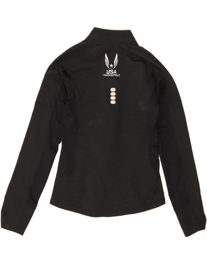 NIKE Womens Tracksuit Top Jacket UK 10 Small Black Polyester Vintage Nike and Second-Hand Nike from Messina Hembry 