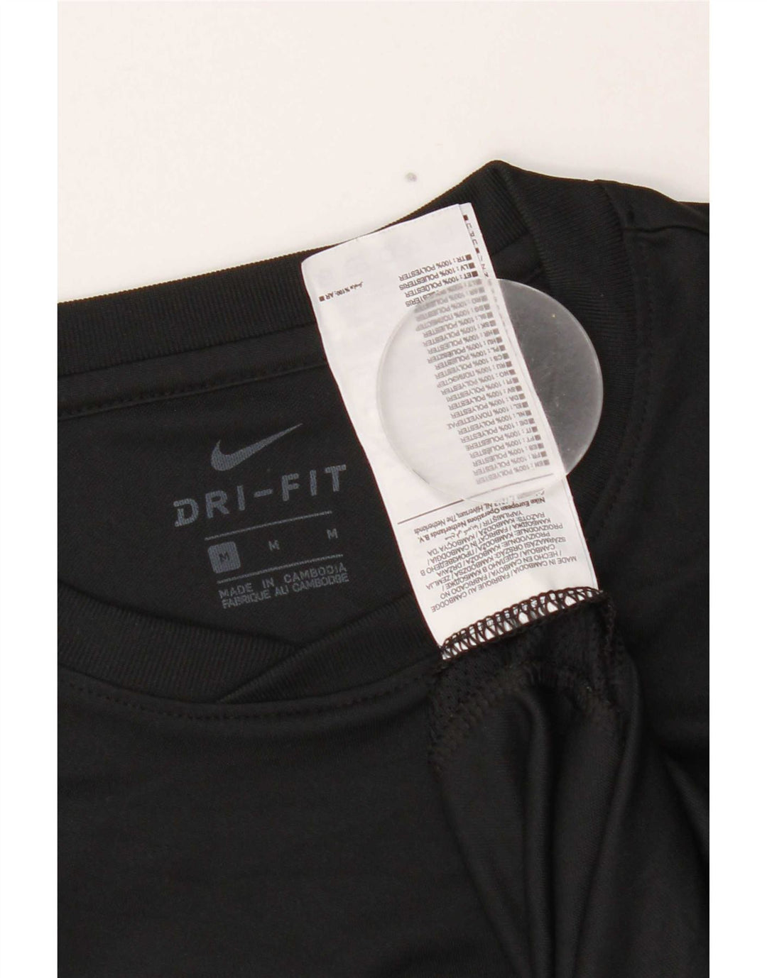 Nike Hommes Dri Fit T-Shirt Haut Noir Moyen Polyester