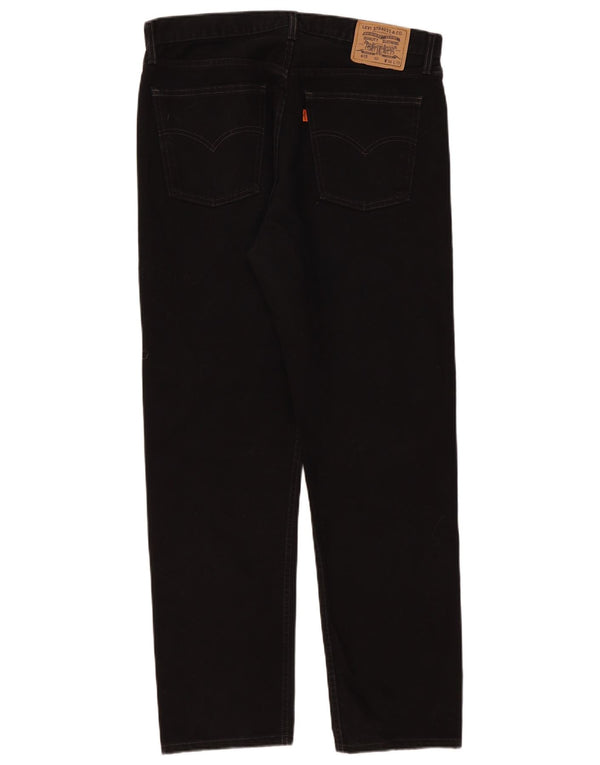 Levi's Mens 615 Straight Jeans W36 L30 Μαύρο Βαμβακερό