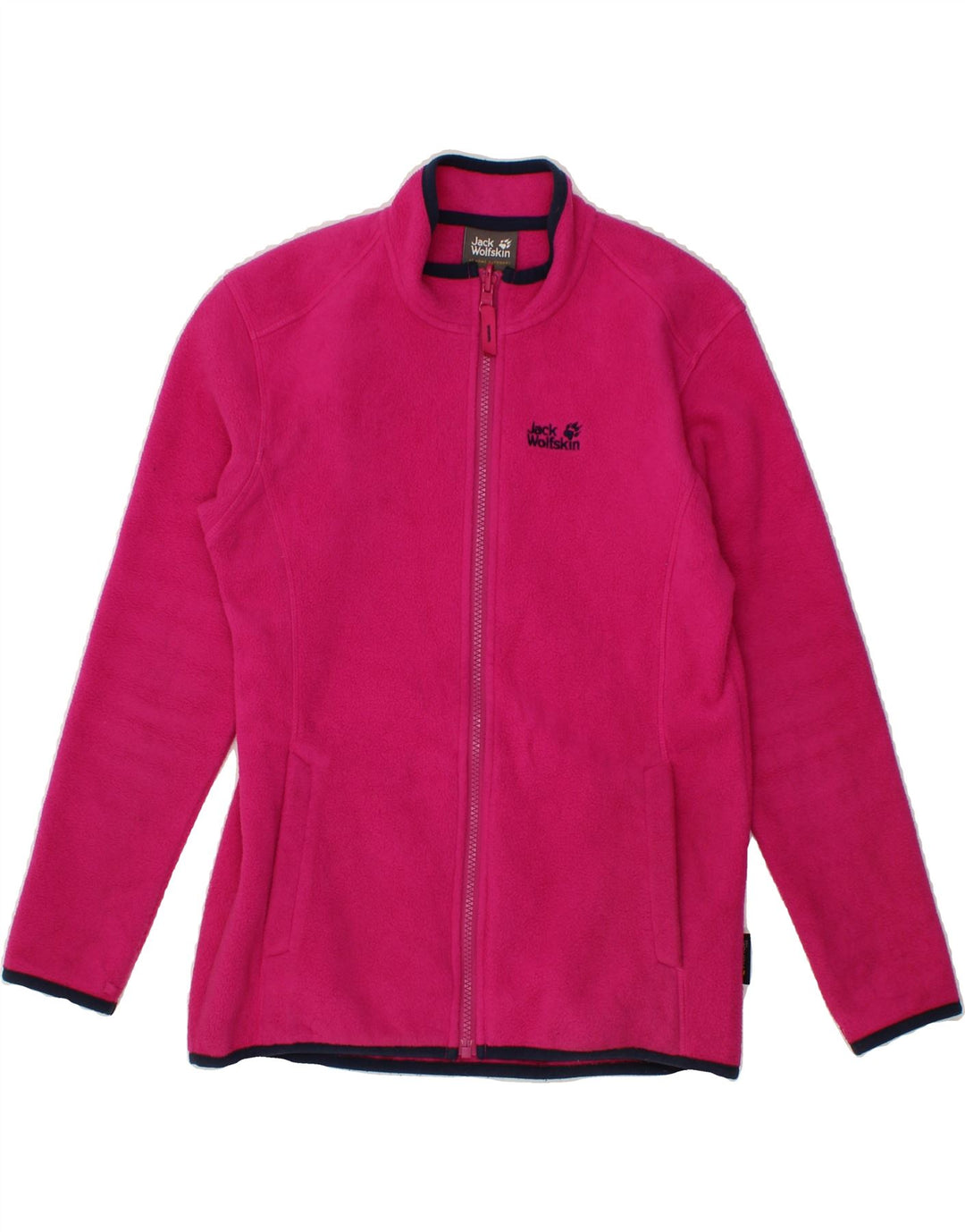 JACK WOLFSKIN Girls Fleece Jacket 11-12 Years Pink Polyester Vintage Jack Wolfskin and Second-Hand Jack Wolfskin from Messina Hembry 