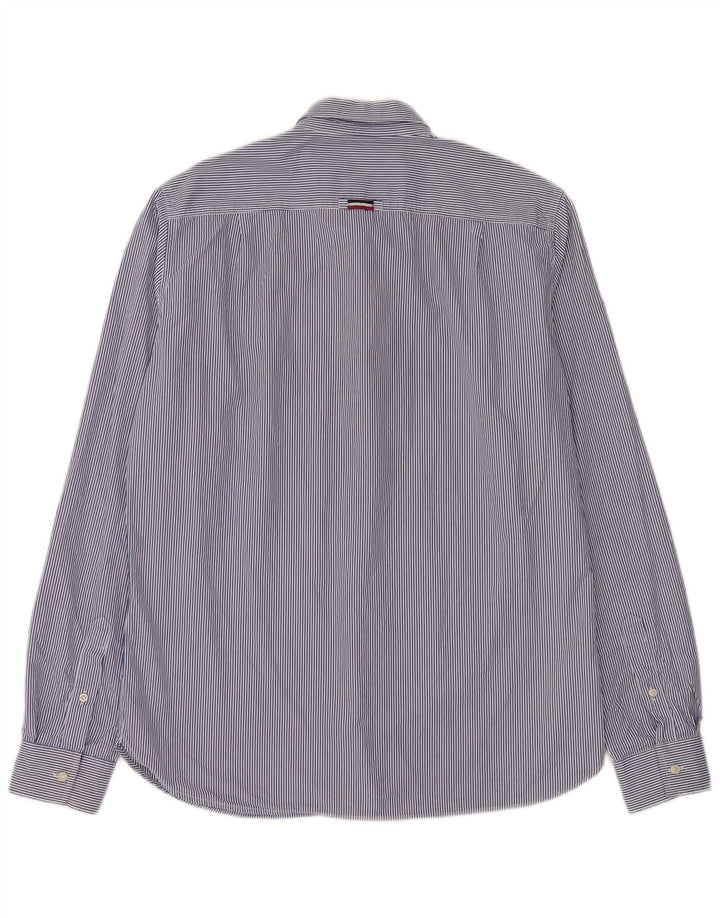 Superdry Mens Shirt XL Blue Pinstripe Cotton