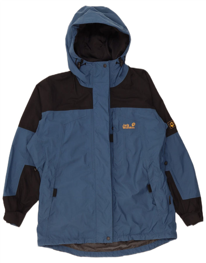 Jack Wolfskin Dame Hætte vindjakke UK 12 Medium Blue