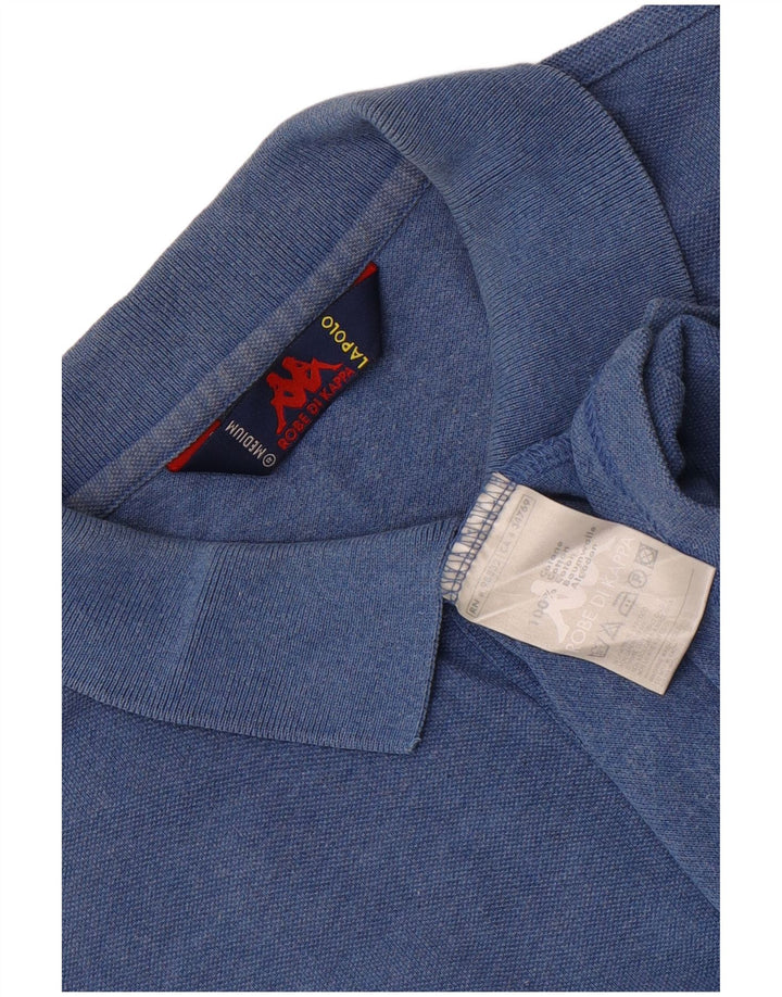 Kappa Mens Polo Shirt Medium Blue Cotton