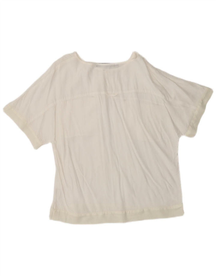 ZARA Womens Blouse Top UK 6 XS White Viscose