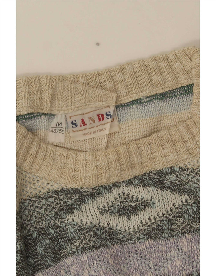 Vintage muški džemper s okruglim izrezom IT 48/50 srednje raznobojan