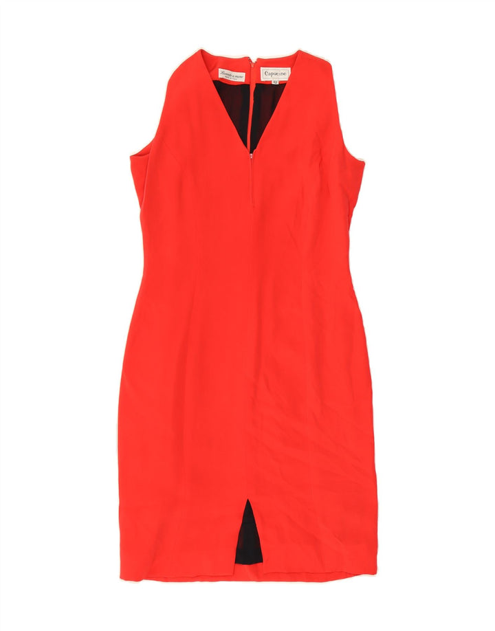 CAPUCINE Womens Sleeveless Sheath Dress IT 42 Medium Red Vintage Capucine and Second-Hand Capucine from Messina Hembry 