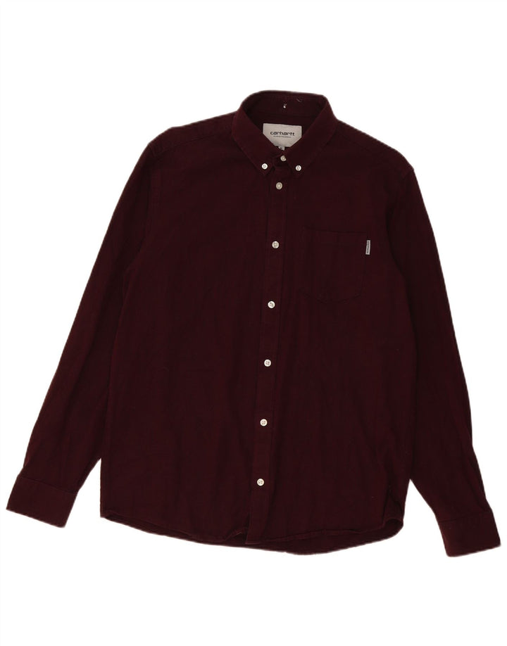 Camicia da uomo Carhartt in cotone bordeaux medio
