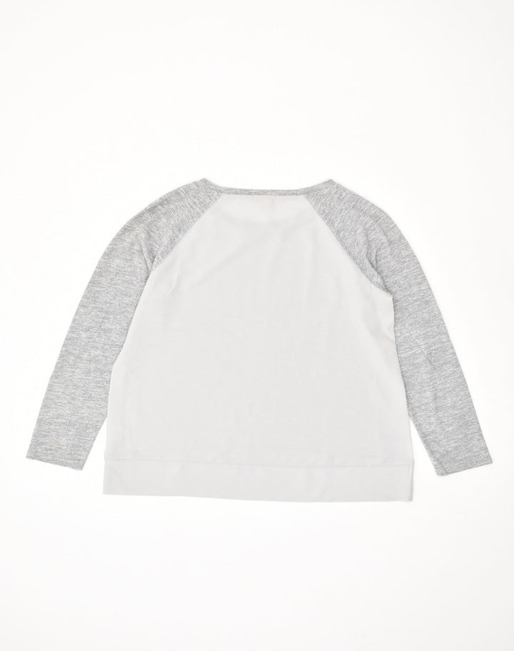 J. CREW Womens Loose Fit Top Long Sleeve UK 8 Small Grey Colourblock | Vintage J. Crew | Thrift | Second-Hand J. Crew | Used Clothing | Messina Hembry 