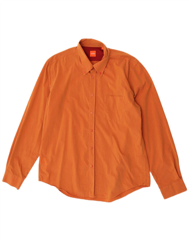 Hugo Boss Herreskjorte Stor Orange Bomuld