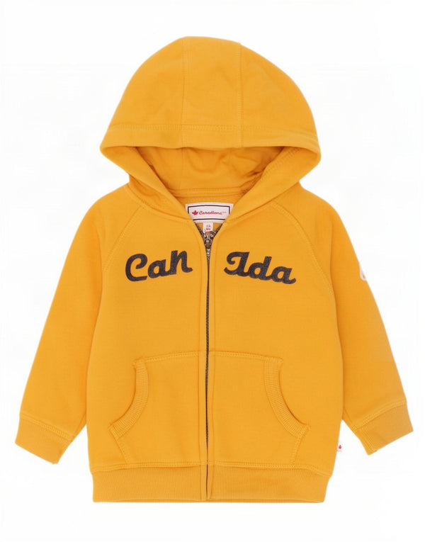 Canadiana Baby Boys Graphic Zip Hoodie Pulover 18-24 luni Bumbac galben