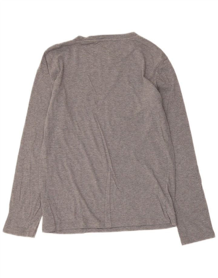 Tommy Hilfiger Boys Top Long Sleeve 12-13 Years Grey Cotton