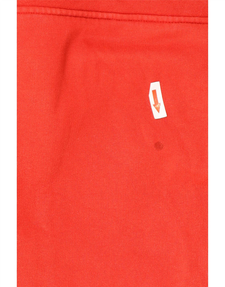 Adidas Mens Zip Hoodie Sweater Small Red Cotton