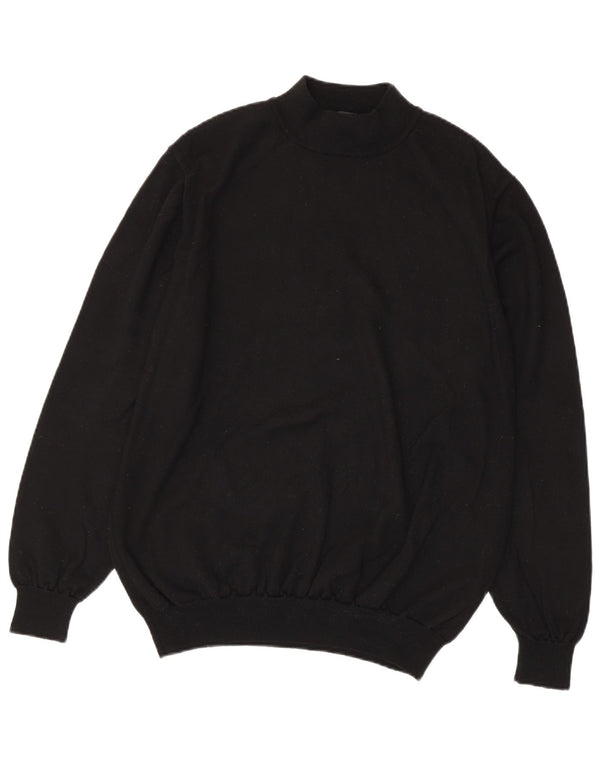 Hugo Boss Herre Turtle Neck Jumper Sweater 3XL Sort Virgin Wool
