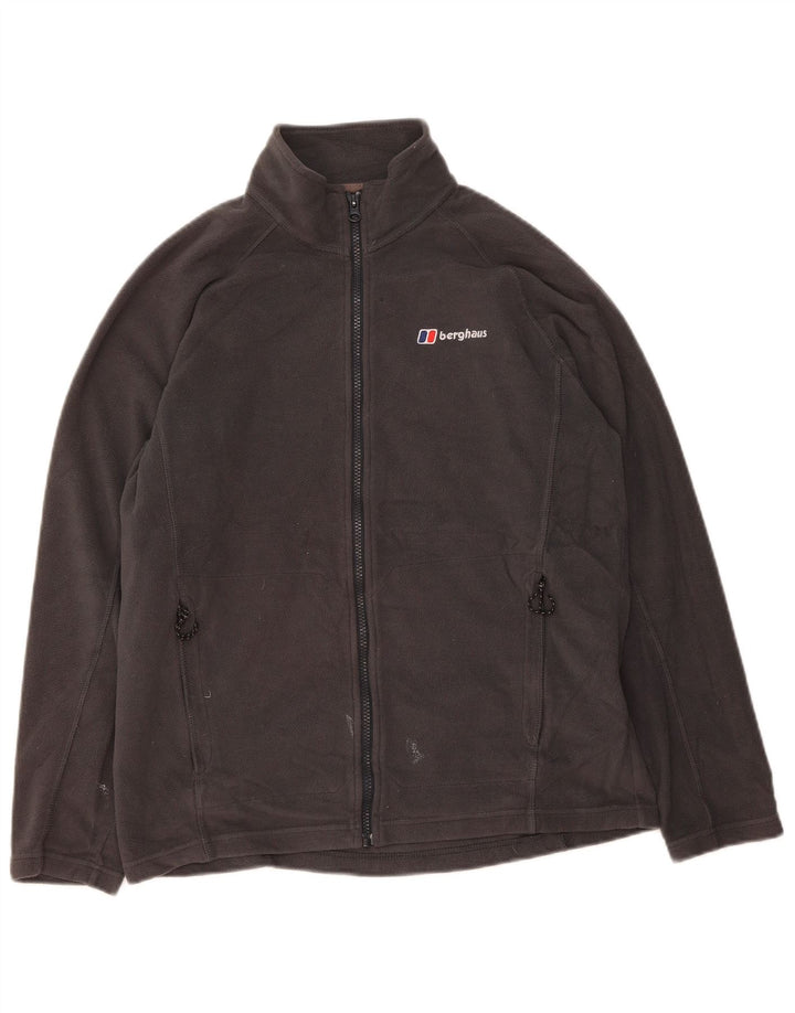 BERGHAUS Womens Fleece Jacket UK 14 Medium Grey Polyester