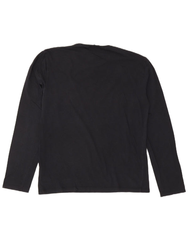 Gas Mens Top Long Sleeve 2XL Navy Blue Cotton