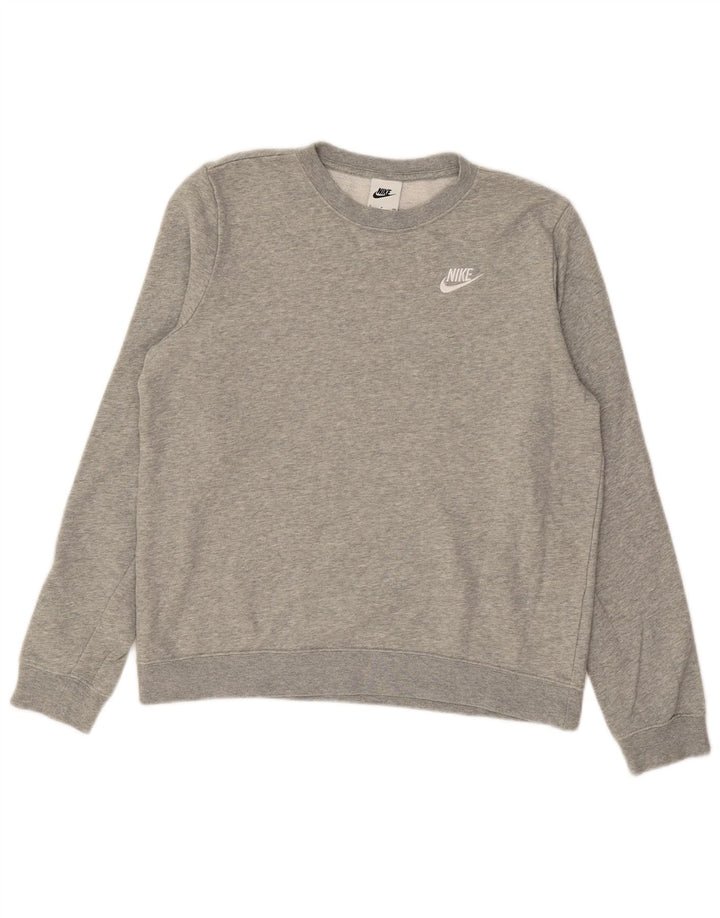 Felpa da uomo NIKE Maglione piccolo in cotone grigio