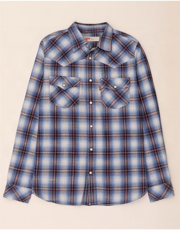 Levi's Chemise Coupe Standard Homme Bleu Petit Carreaux Coton