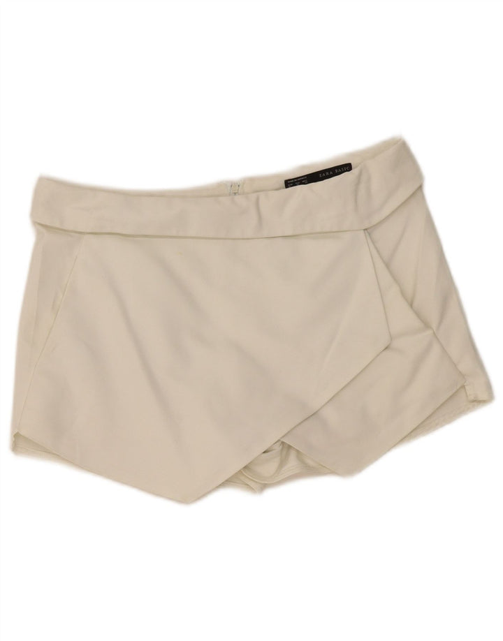 Skort damski ZARA UK 12 Średni biały