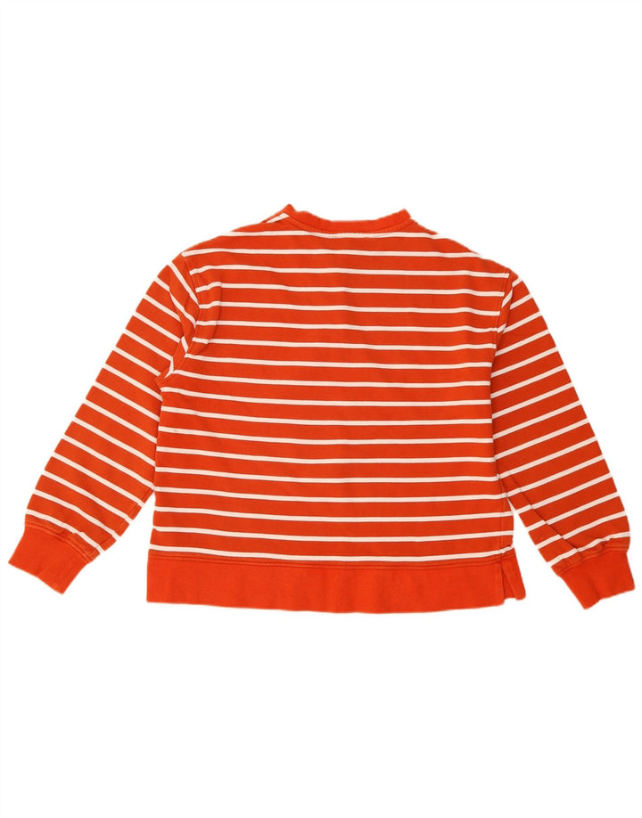 Marks & Spencer Dame Sweatshirt Jumper UK 14 Medium Orange Stribet