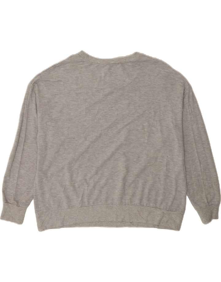 REEBOK Womens Oversized Sweatshirt Jumper UK 18 XL Grey Polyester Vintage Reebok and Second-Hand Reebok from Messina Hembry 