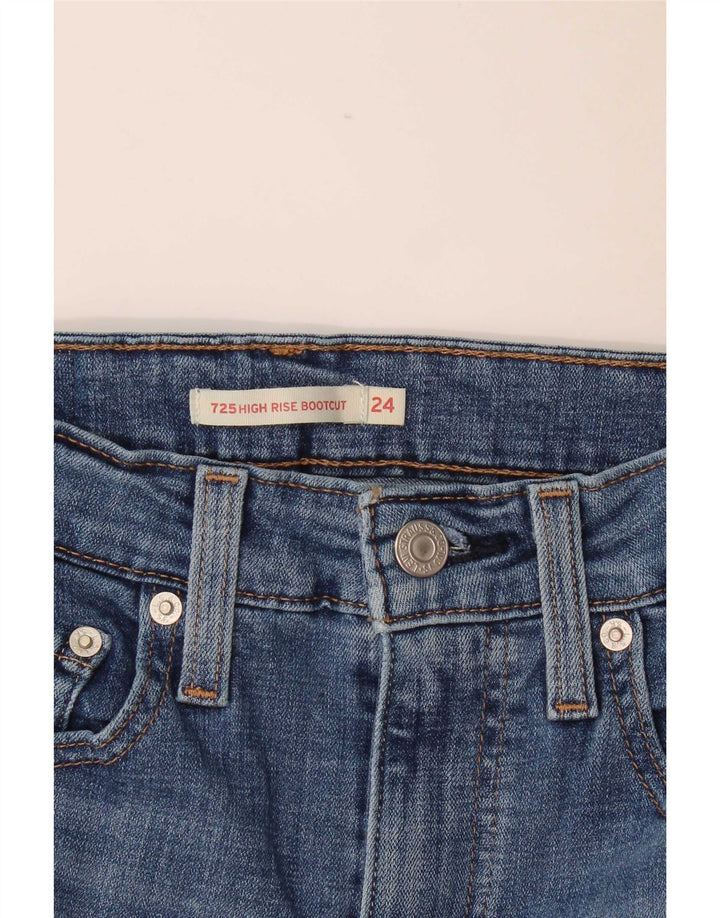 Levi's Damen 725 High Rise Bootcut Jeans W24 L31 Blau