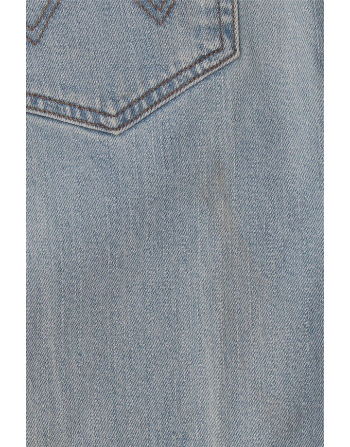 Wrangler Womens Regular Fit Straight Jeans W30 L32 Blue Cotton