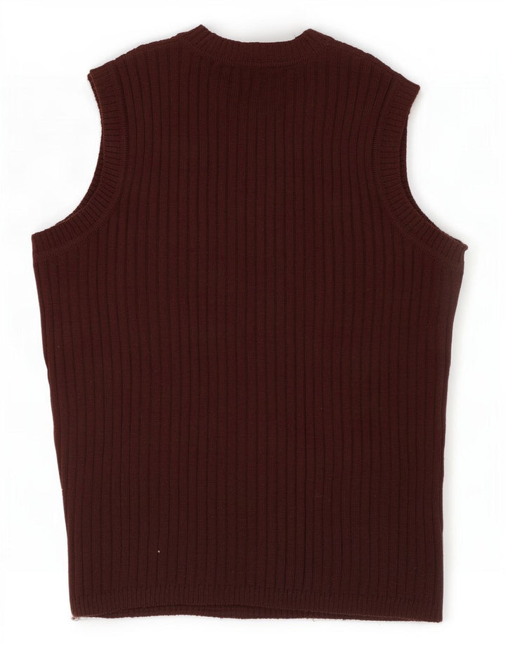 Zara Herren Weste Tank Top Große braune Wolle