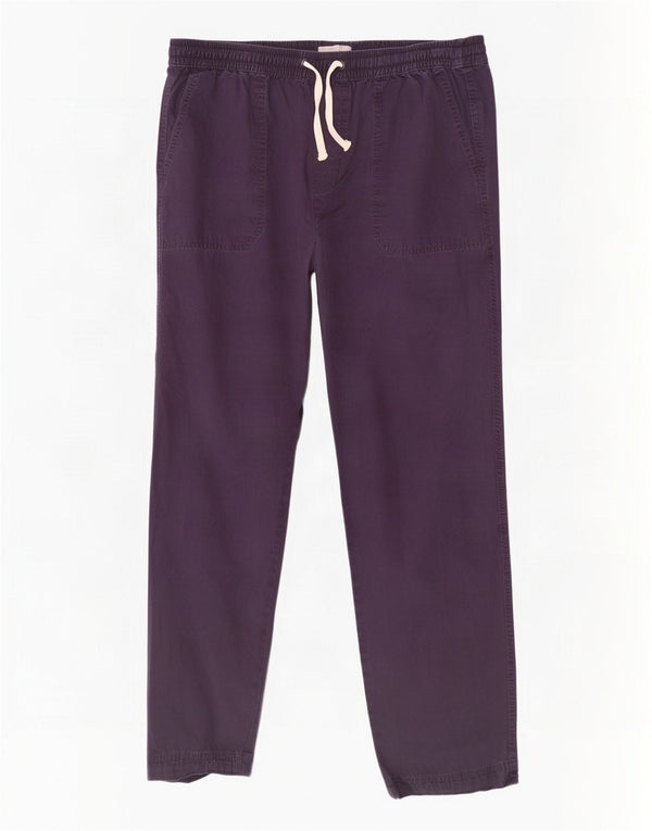 Pantaloni casual dritti da donna Marks & Spencer W36 L29 cotone blu navy