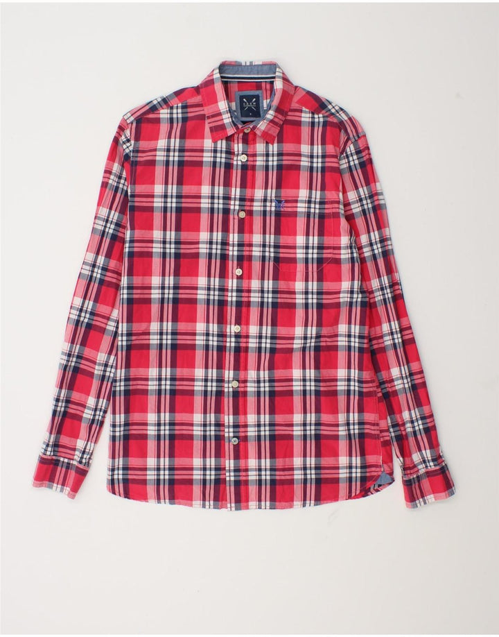Crew Clothing Mens Slim Fit Shirt Small Red Check Cotton