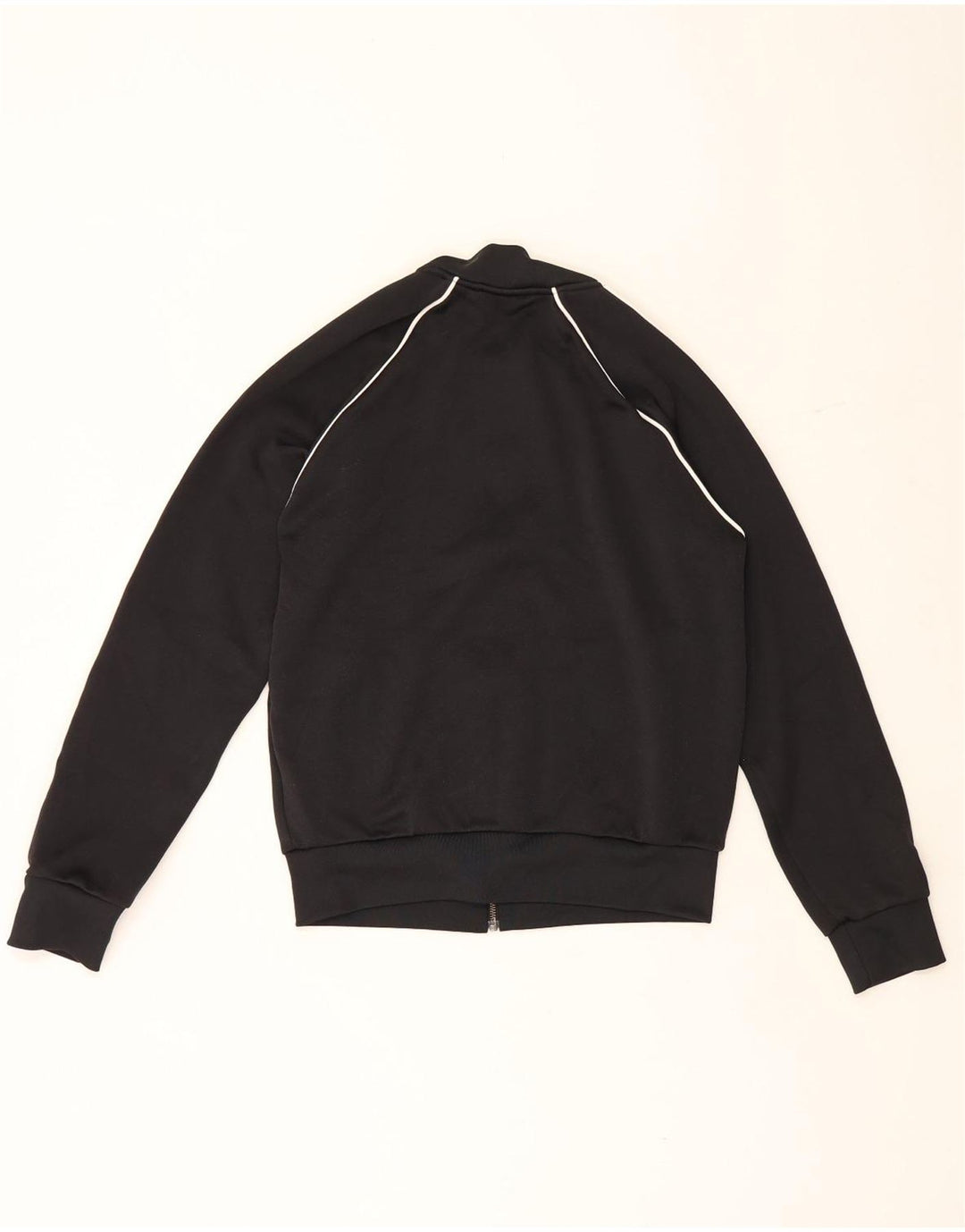 Adidas Damen Trainingsanzug Top Jacke UK 14 Medium Schwarz Polyester