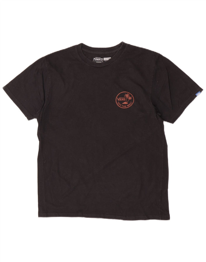 Vans Mens Graphic T-Shirt Top Medium Black Cotton