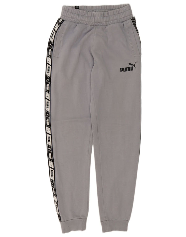Puma Pantalones De Chándal Gráficos Para Hombre Joggers XS Gris Colorblock Algodón