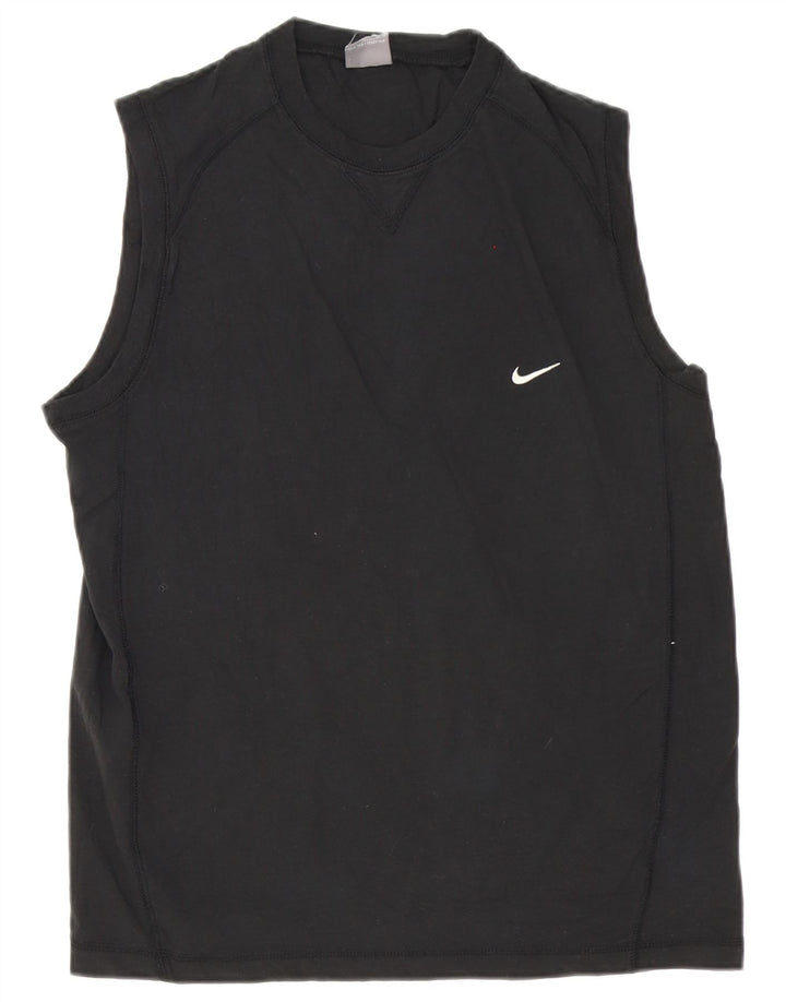 Nike Mens T-Shirt Top Medium Black Cotton