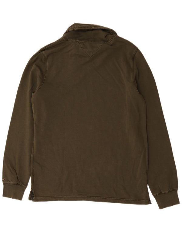 Tommy Hilfiger Sweat-shirt graphique à col roulé pour homme XL Kaki Coton