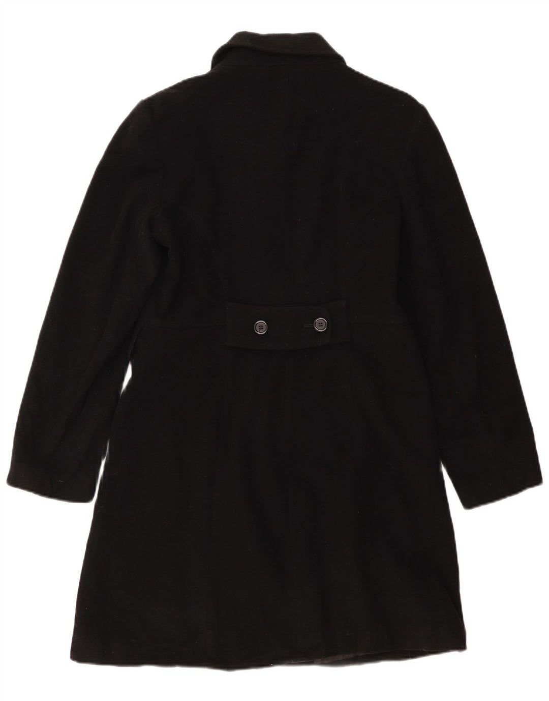 Zara Womens Overcoat EU 40 Medium Black Wool