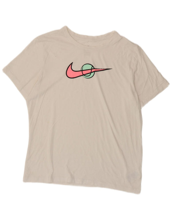 Nike Mens Graphic T-Shirt Top Large White Cotton