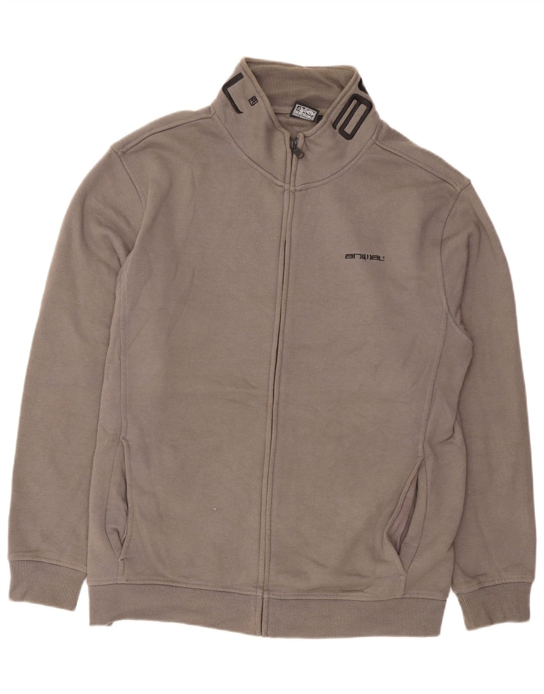 Animal Mens Graphic Survêtement Top Veste Grand Gris Coton