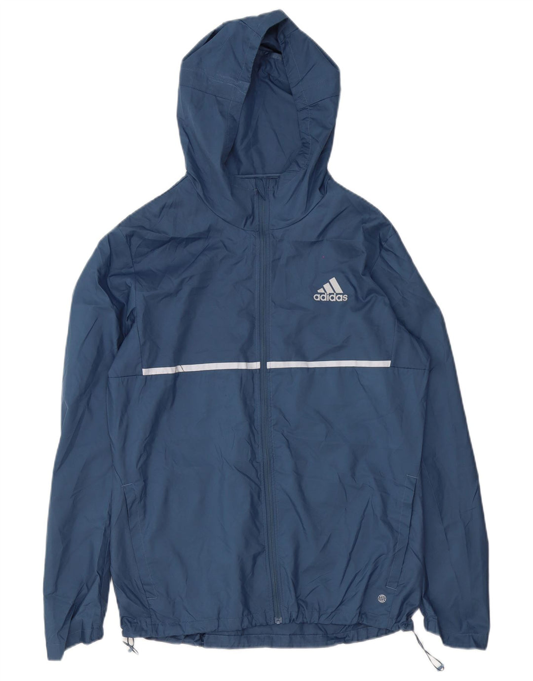 Adidas Herren Kapuzen-Regenjacke UK 38 Medium Marineblau Polyester