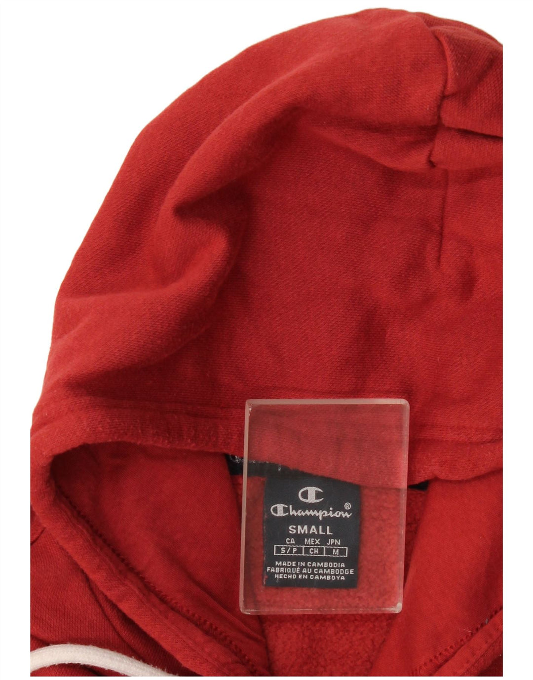 Champion Mens Graphic Hoodie Jumper Small Red