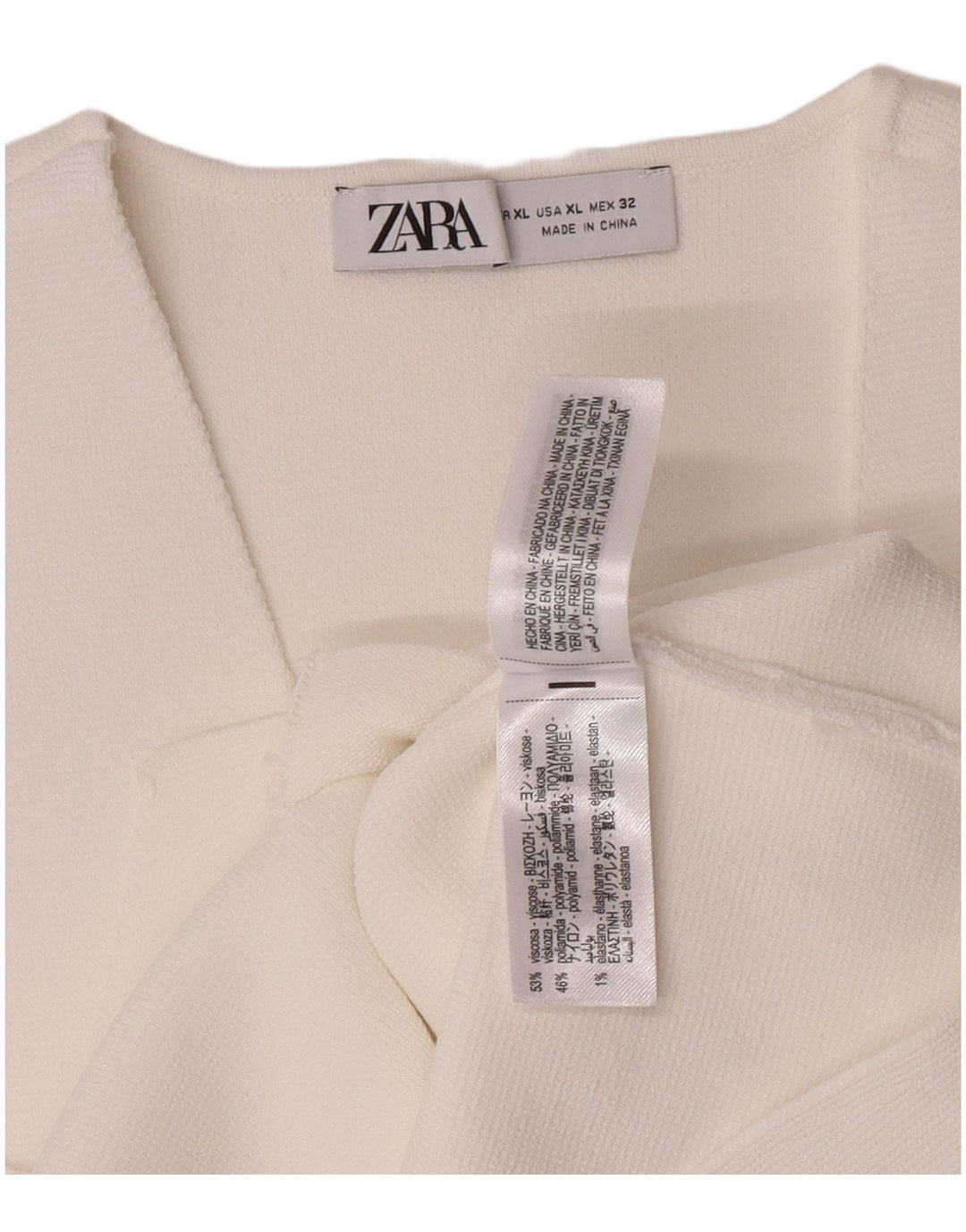 Zara Womens Waistcoat UK 18 XL White Viscose