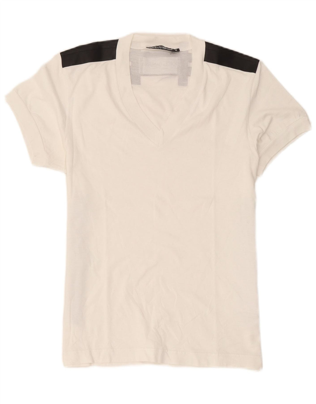 Dolce & Gabbana Womens Graphic T-Shirt Top IT 44 Medium White Colourblock