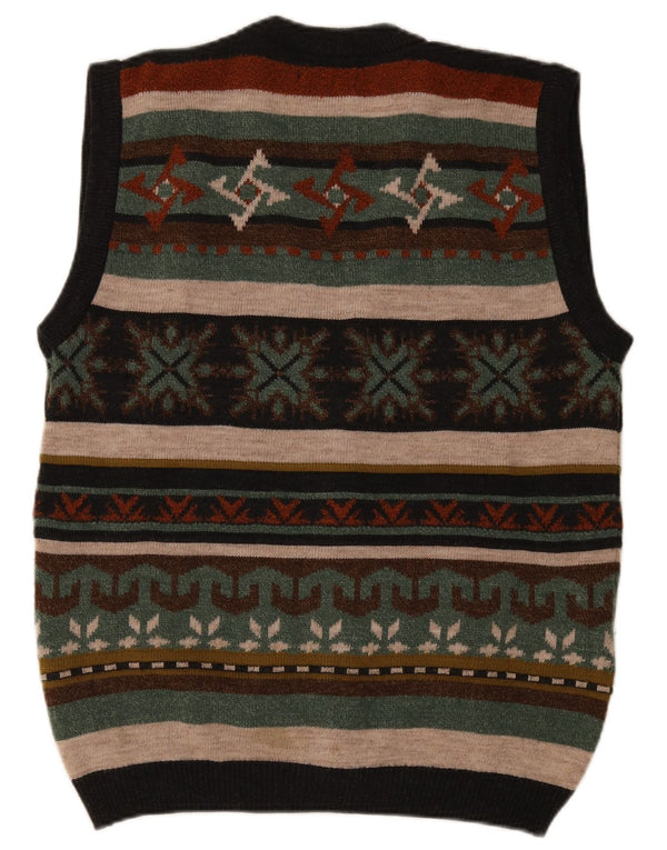 West Port Cardigan sans manches pour homme à rayures multicolores moyennes