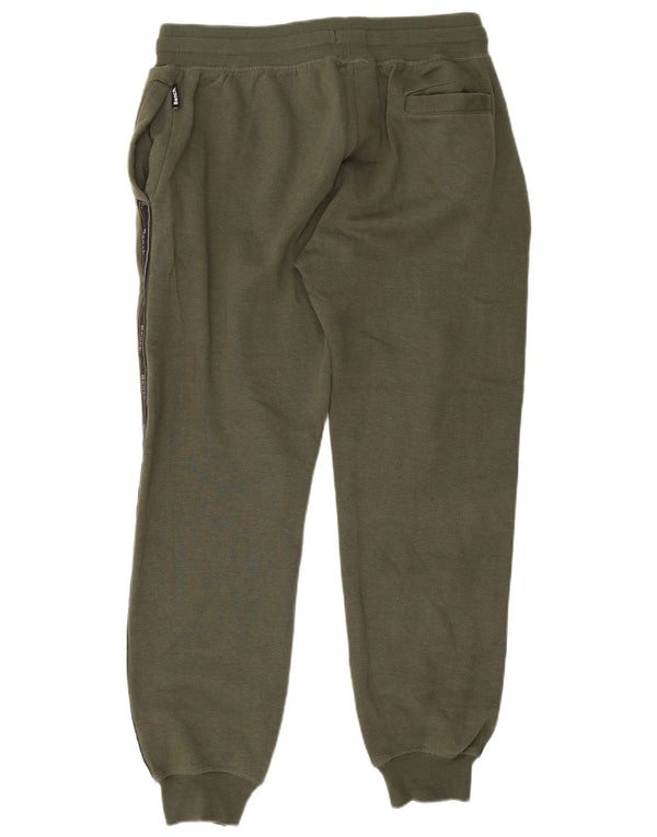 Bench Mens Graphic Tracksuit Trousers Joggers Large Green Colourblock