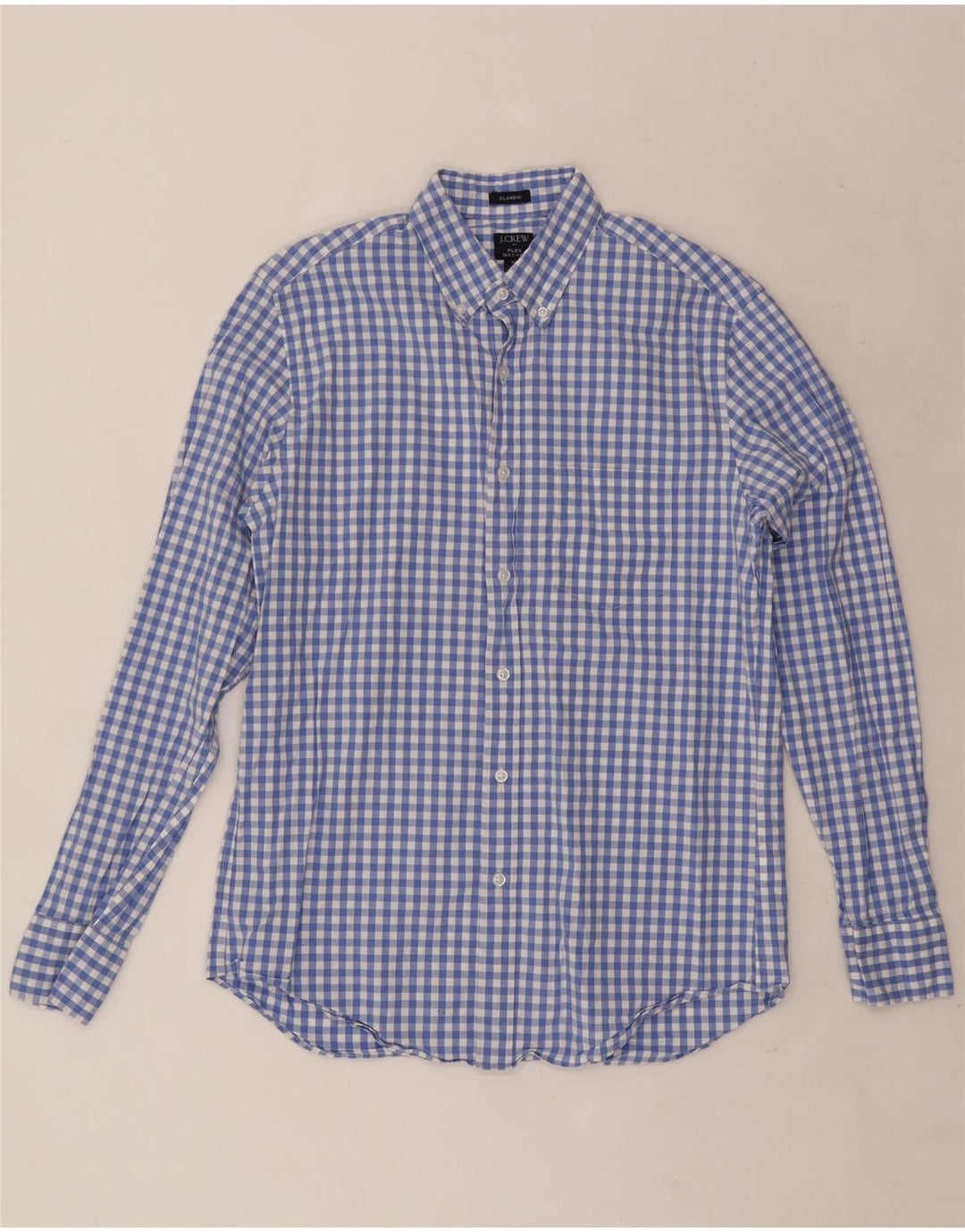J. Crew Mens Classic Fit ing Középkék Gingham Cotton